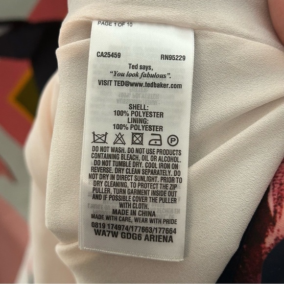 Ted Baker London Pink and Green Floral Mini Dress - Picture 13 of 15